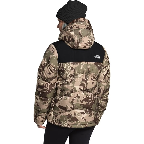 The North Face Women’s Balham Down Coat TNF Black / Camo Print Sz M - Picture 3 of 16